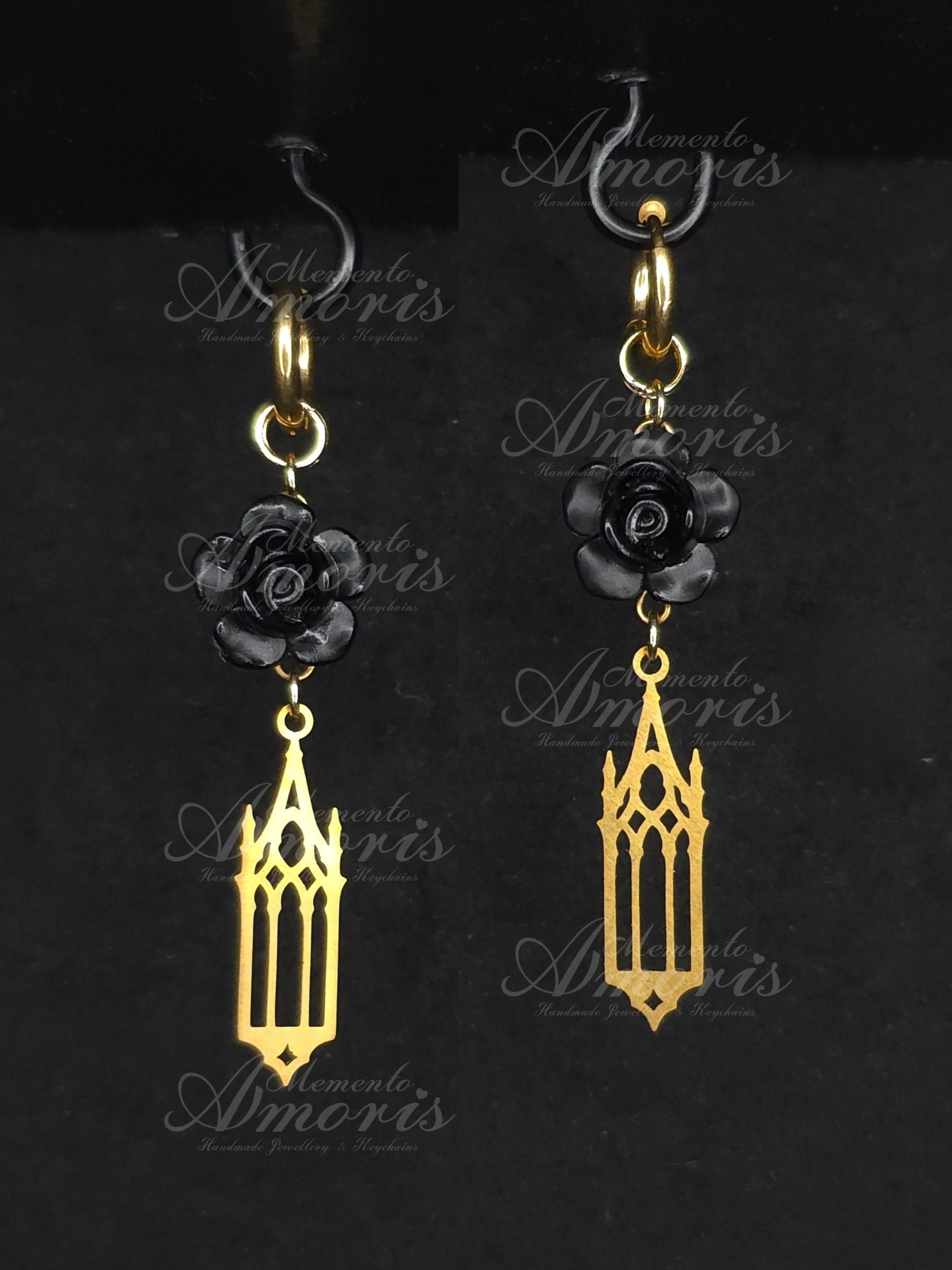 Graveyard Earrings in gold