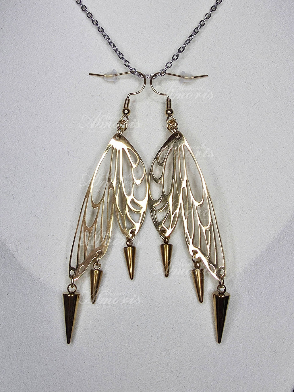 Winged Warrior Earrings in gold