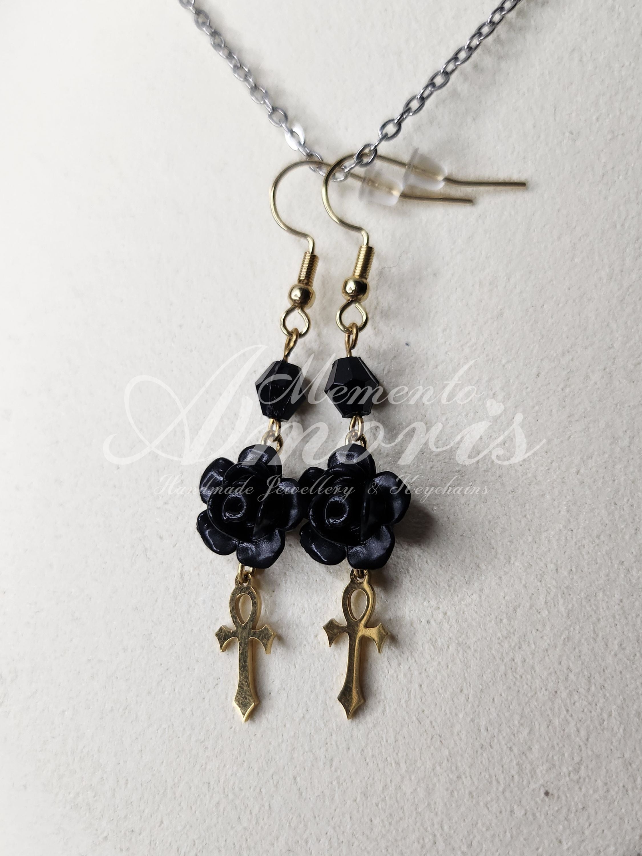 Immortal Rose Earrings in gold