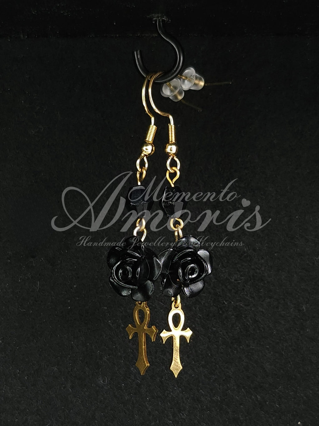 Immortal Rose Earrings in gold
