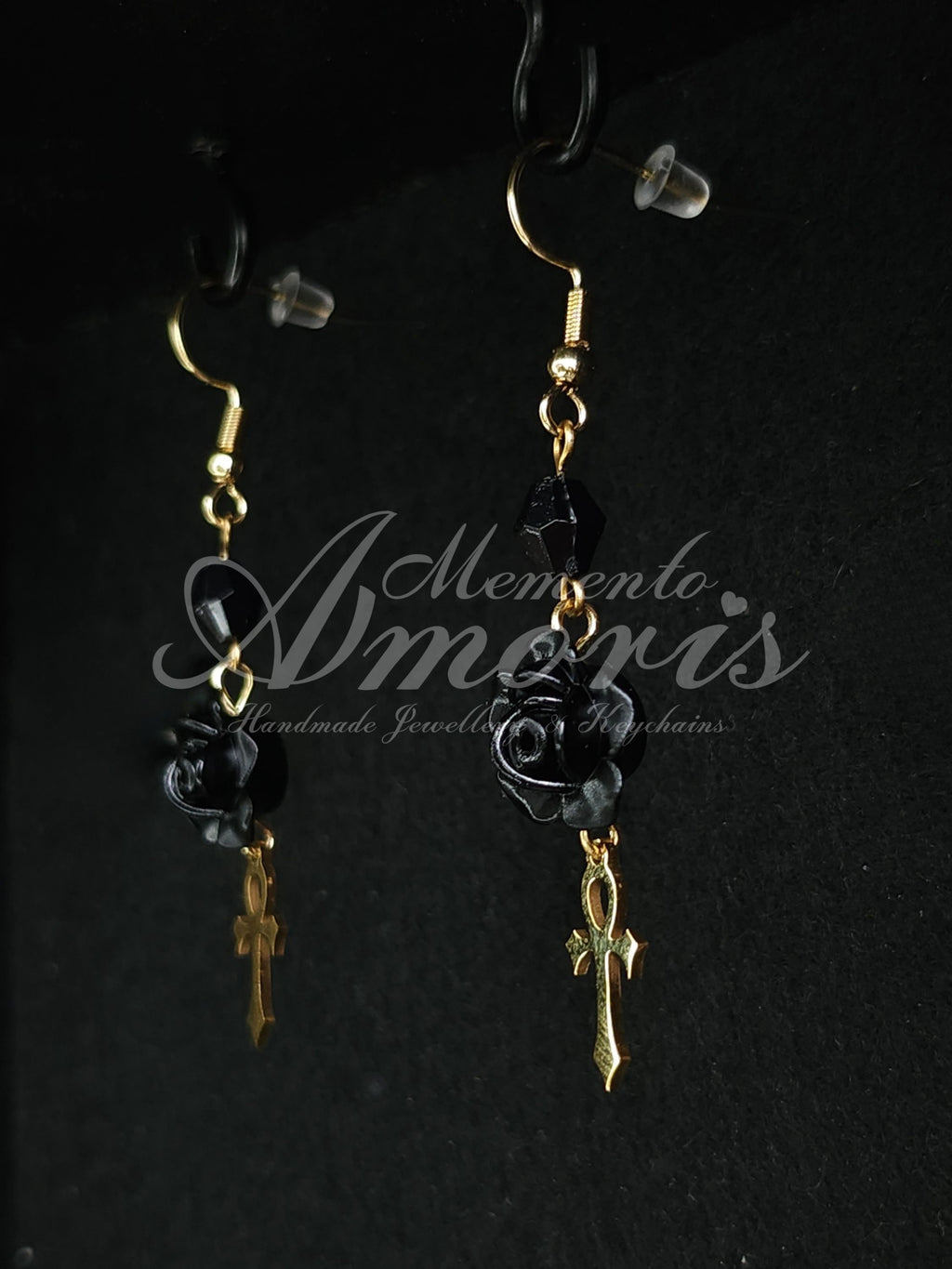 Immortal Rose Earrings in gold