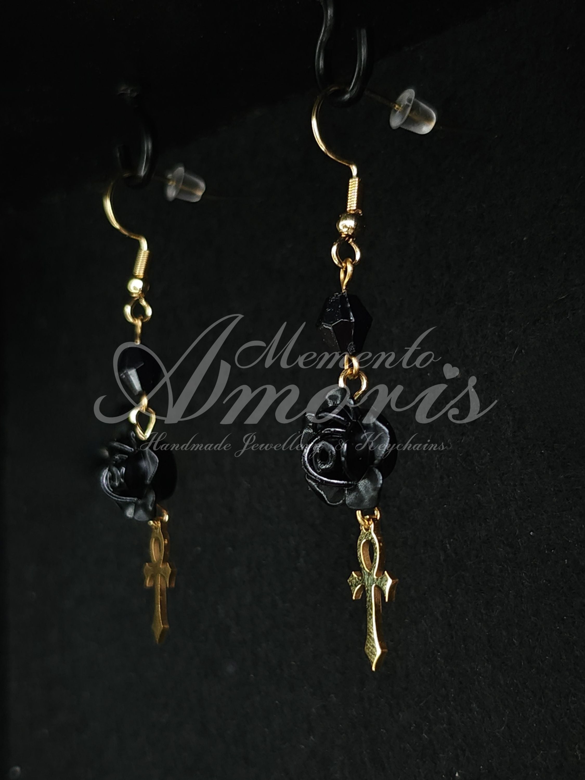 Immortal Rose Earrings in gold