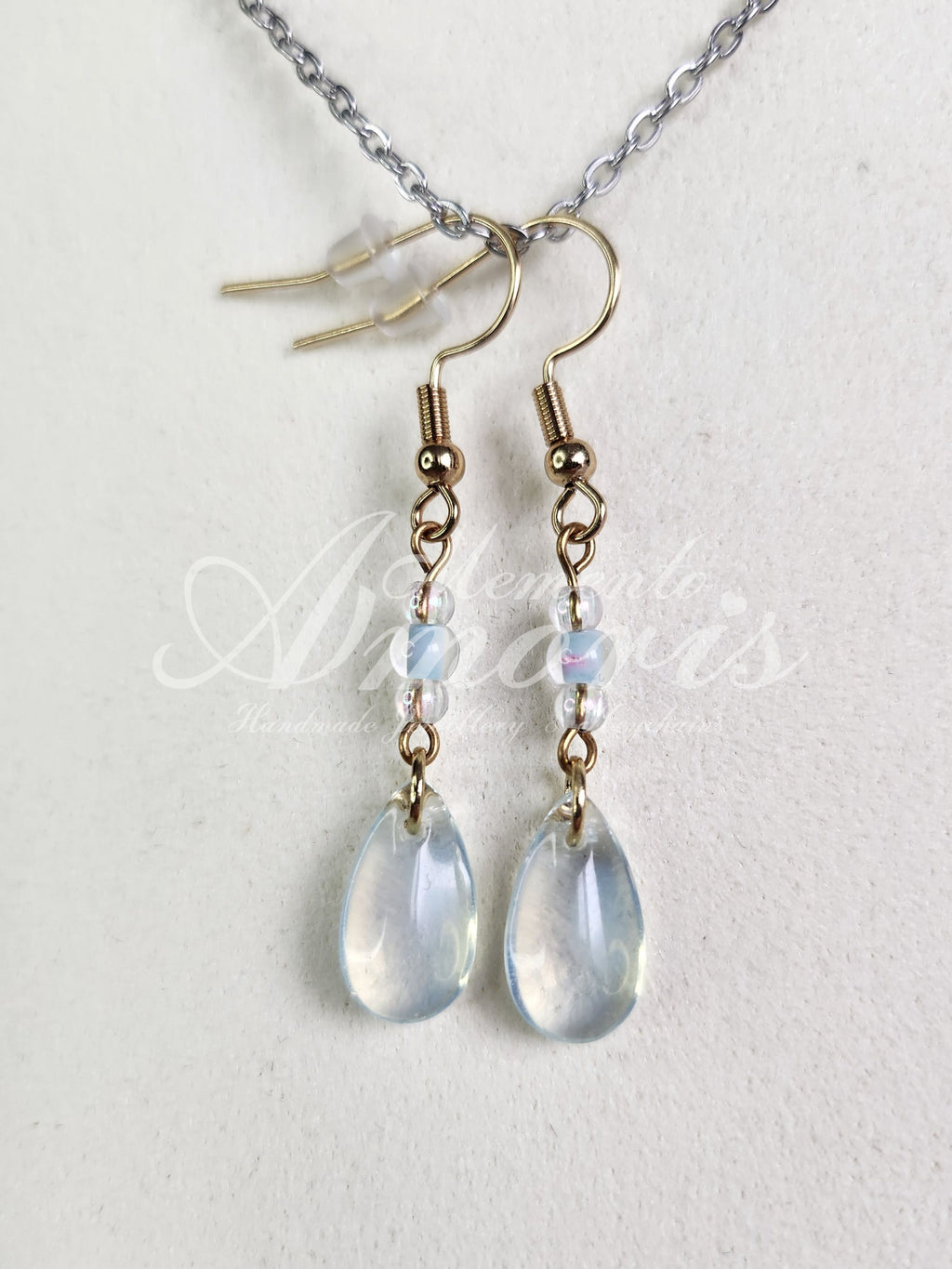 Mermaid Cleara Earrings in gold