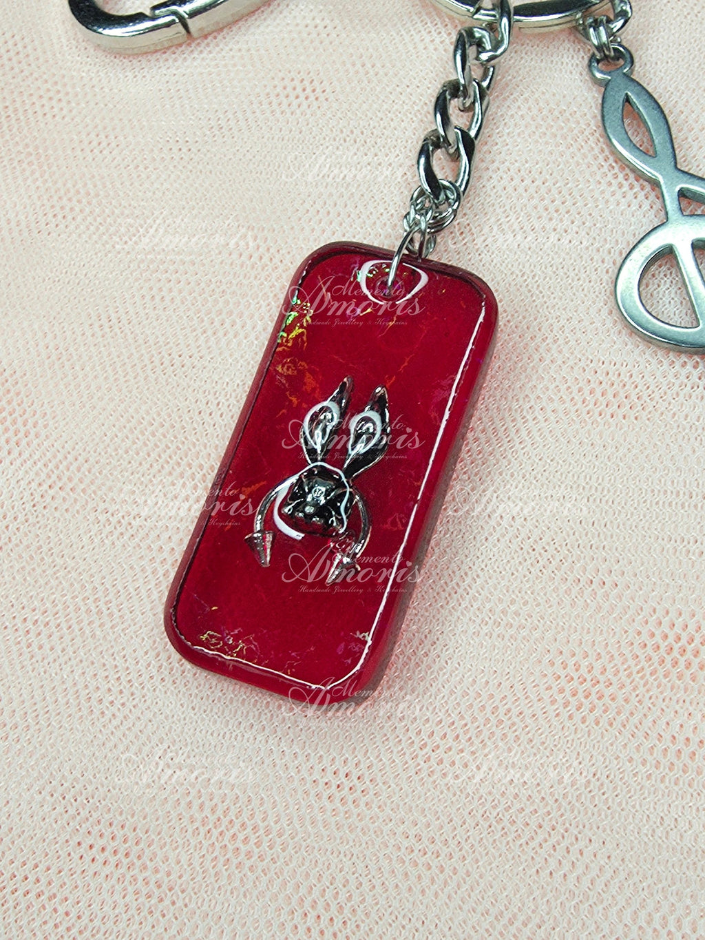 Angry Bunny Keychain