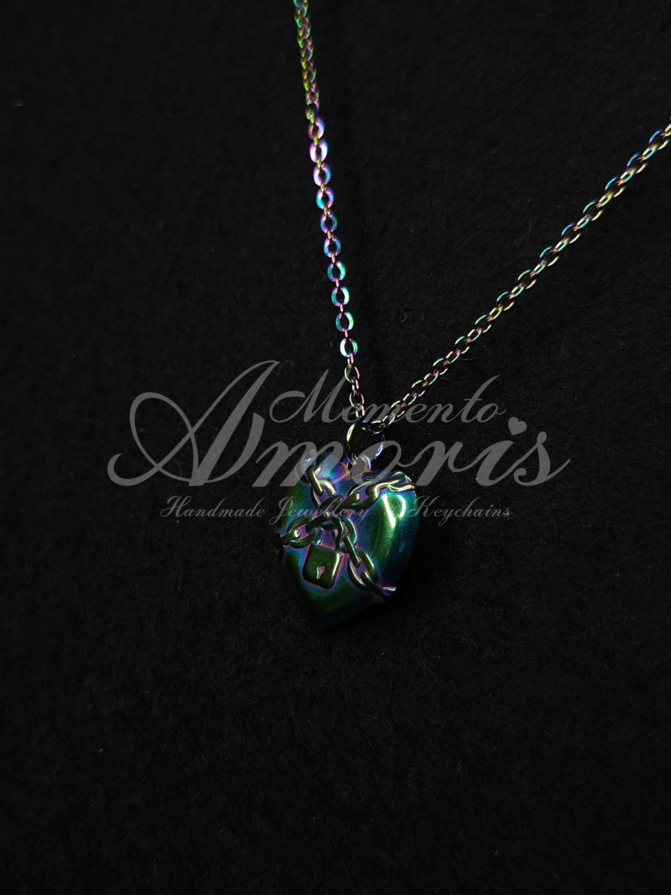 Locked Heart Set in rainbow
