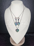 Locked Heart Set in rainbow