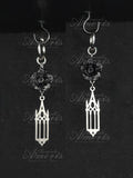 Graveyard Earrings in silver