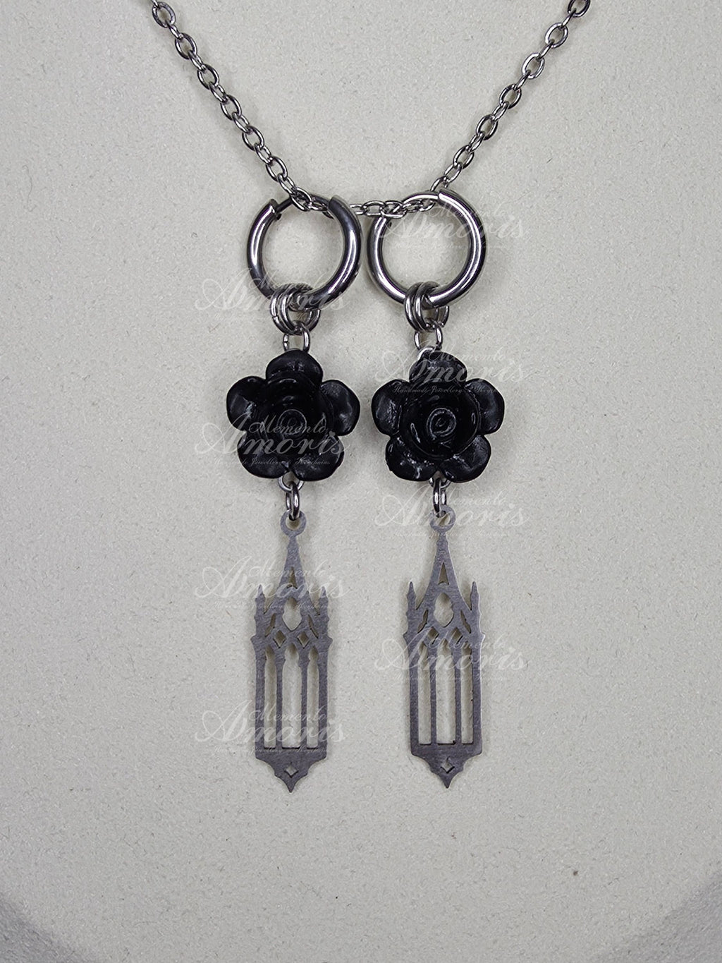 Graveyard Earrings in silver
