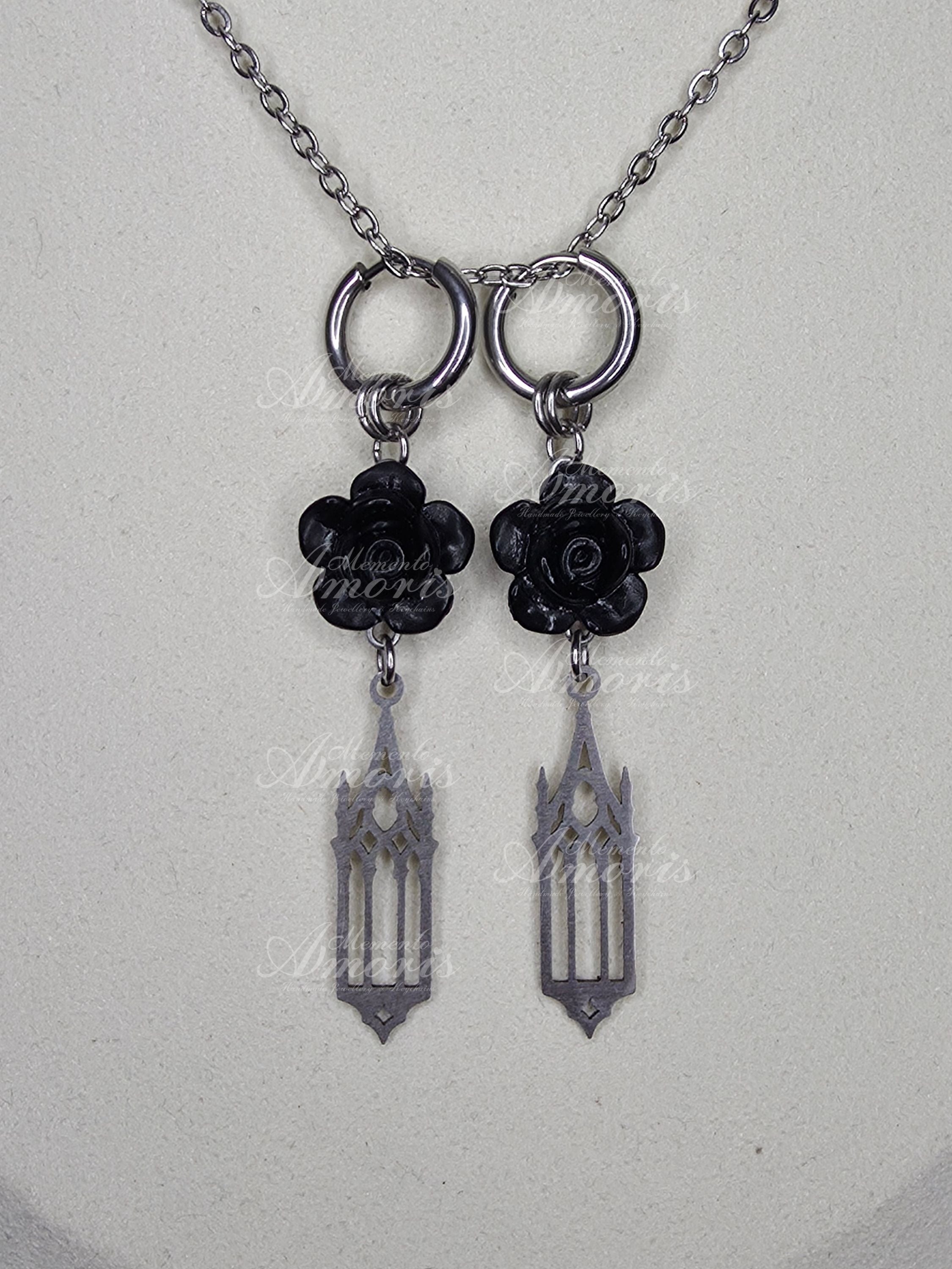 Graveyard Earrings in silver