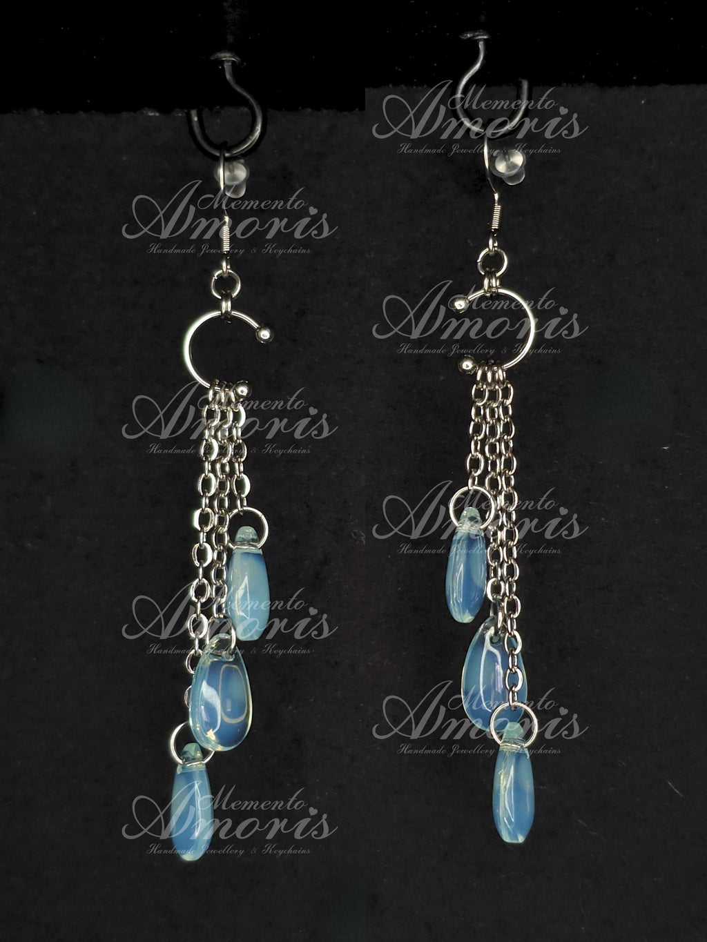 Waterfall Earrings in silver