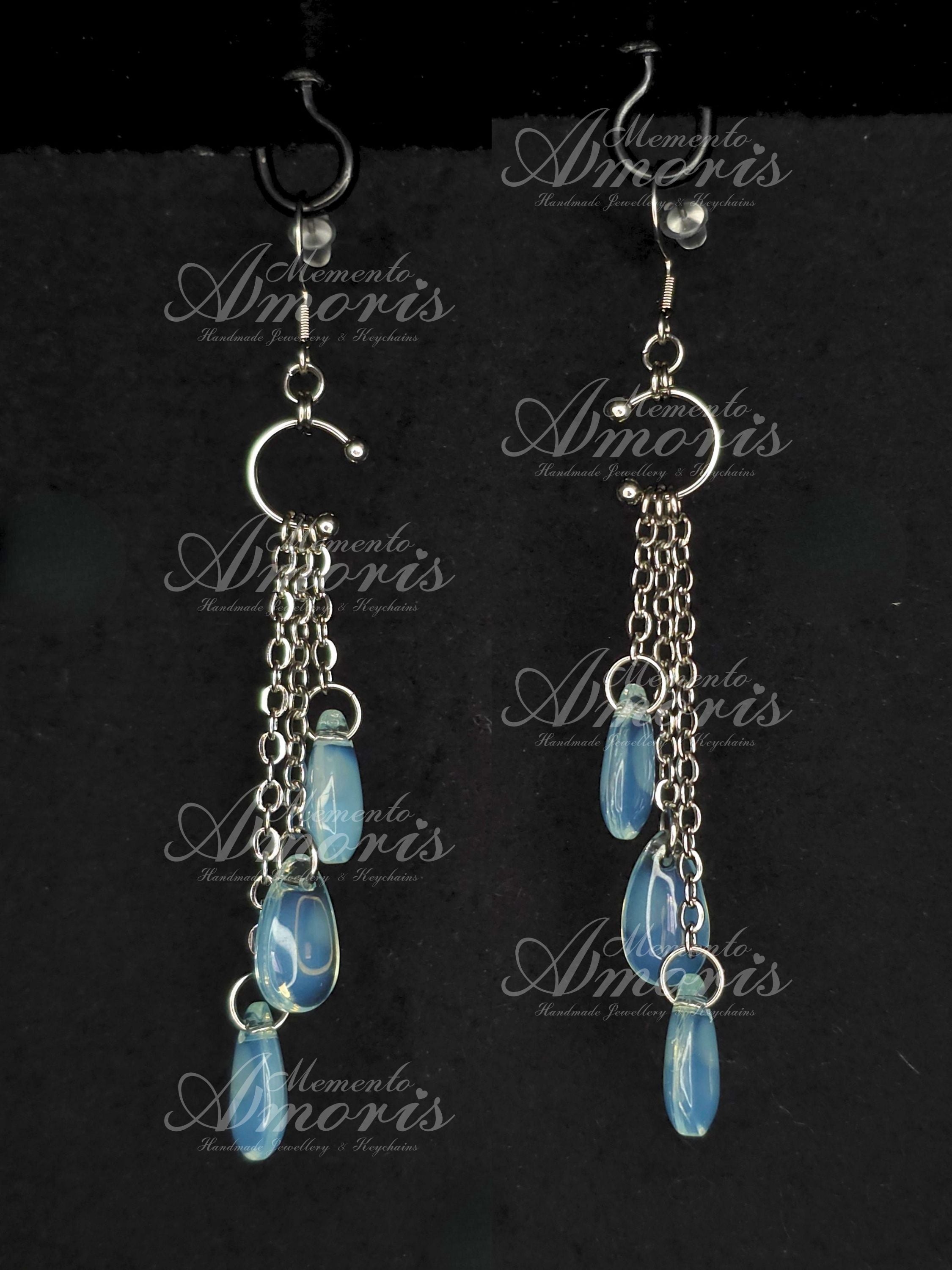 Waterfall Earrings in silver