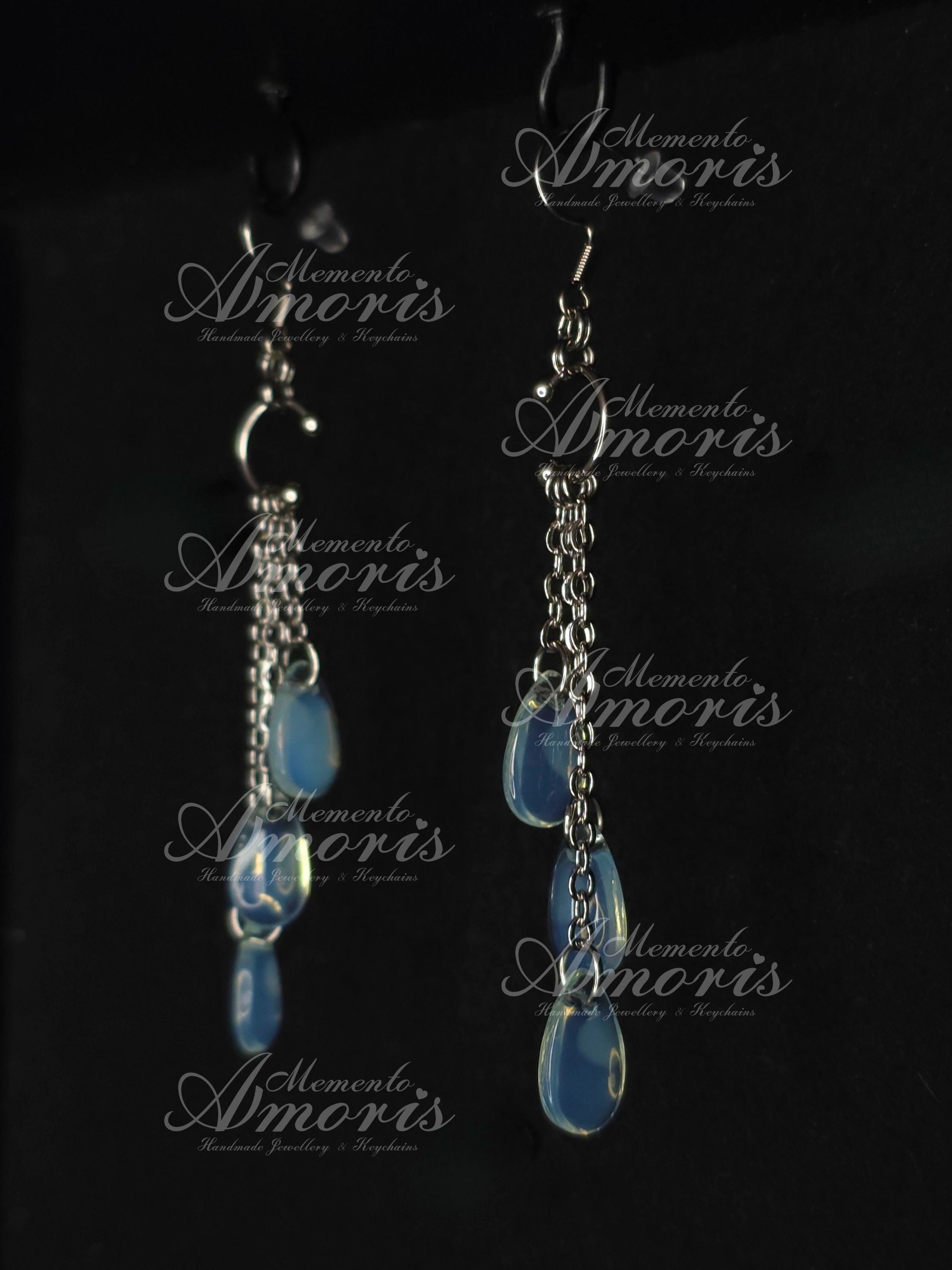 Waterfall Earrings in silver
