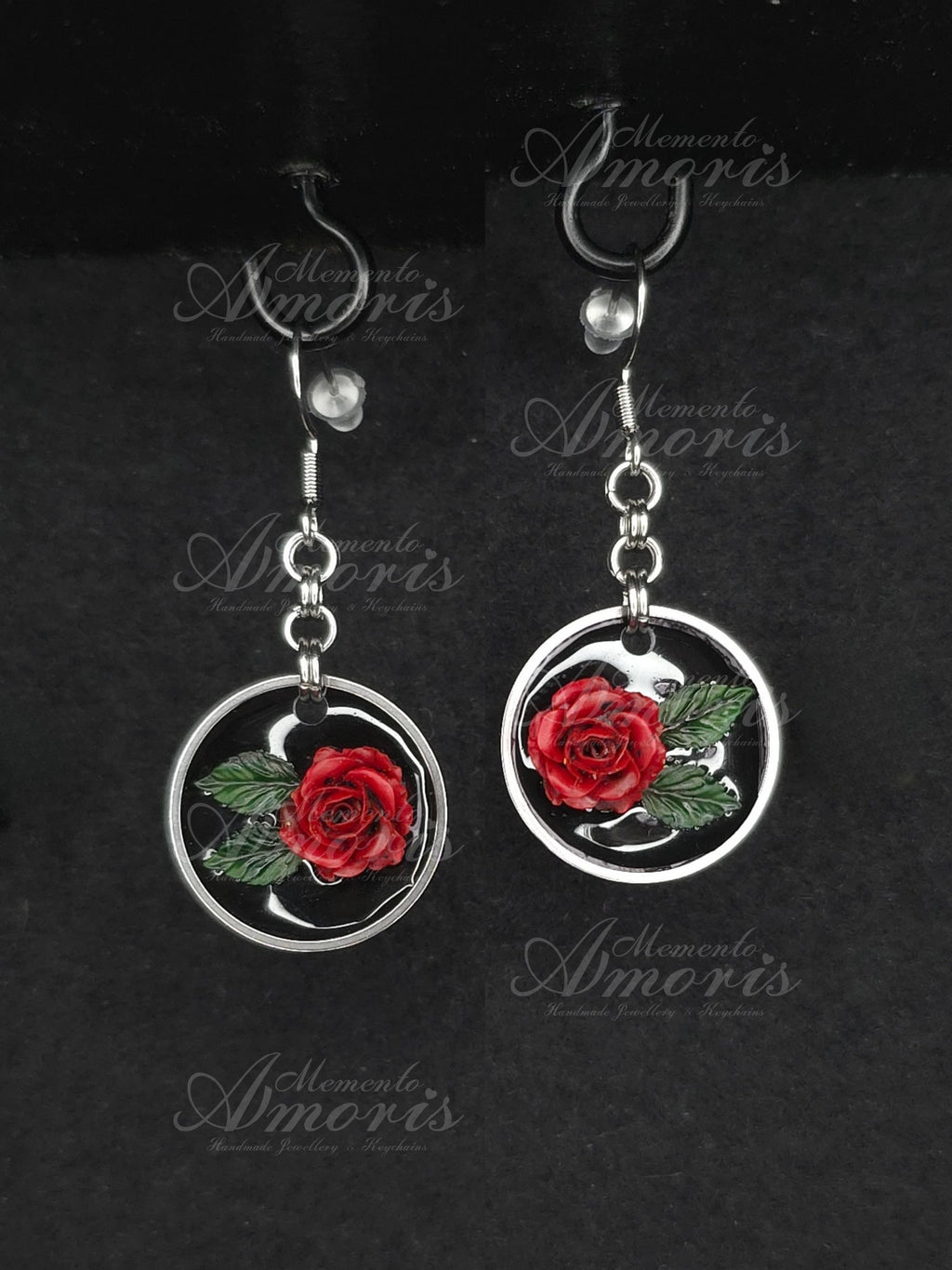 Last Rose Earrings in silver