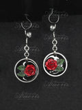 Last Rose Earrings in silver