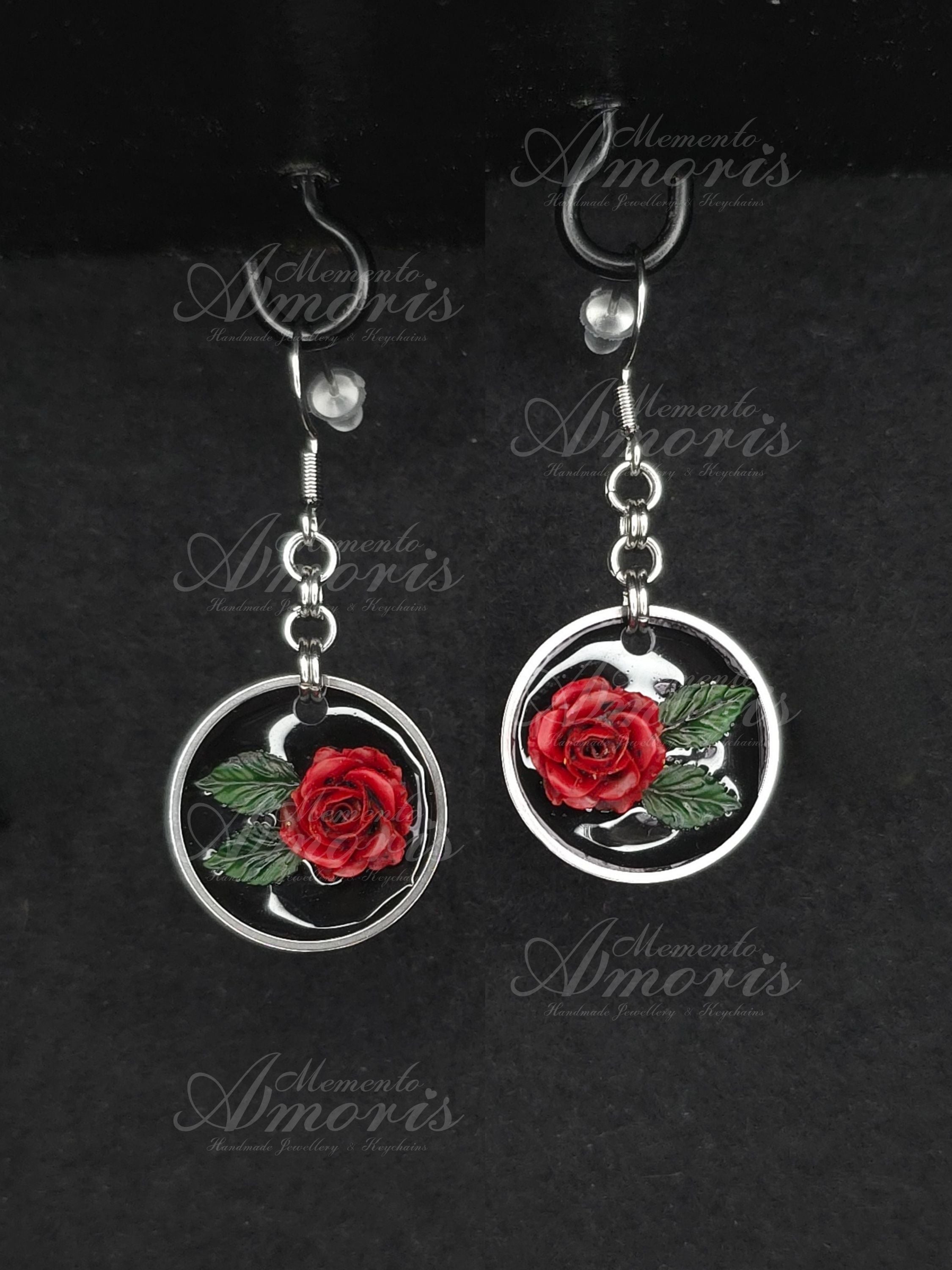 Last Rose Earrings in silver