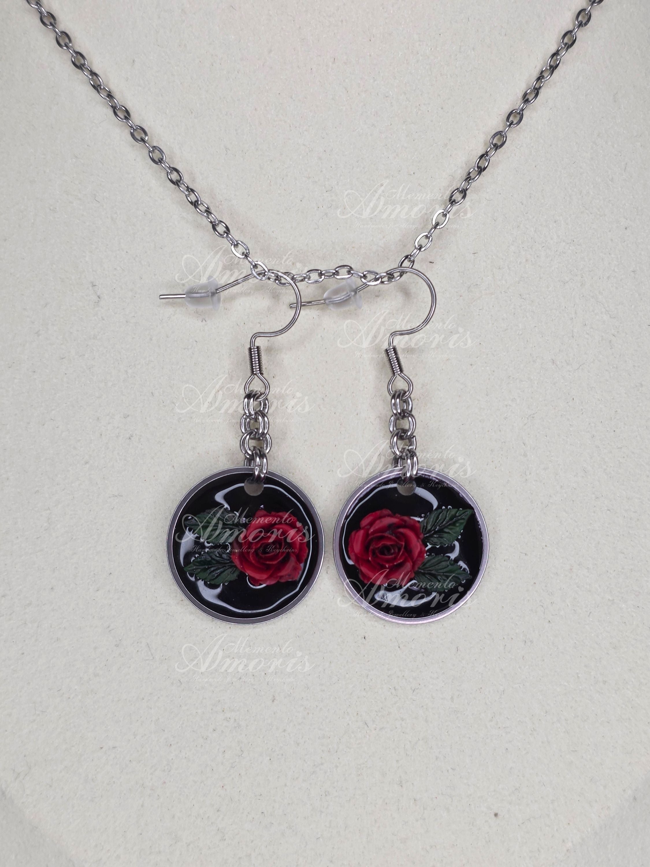 Last Rose Earrings in silver