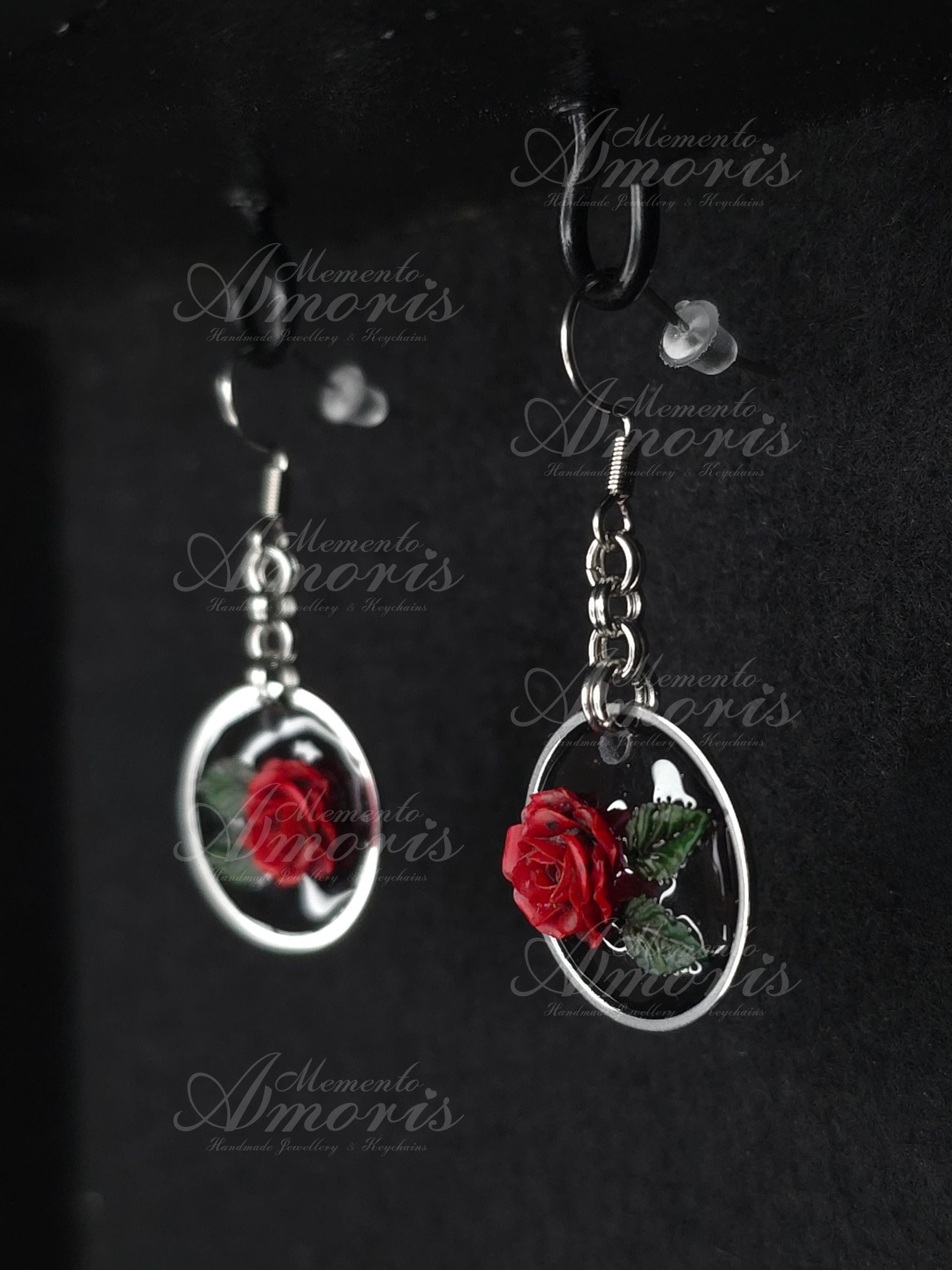Last Rose Earrings in silver