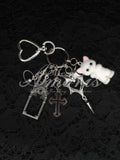 Gothic Kitty Keychain
