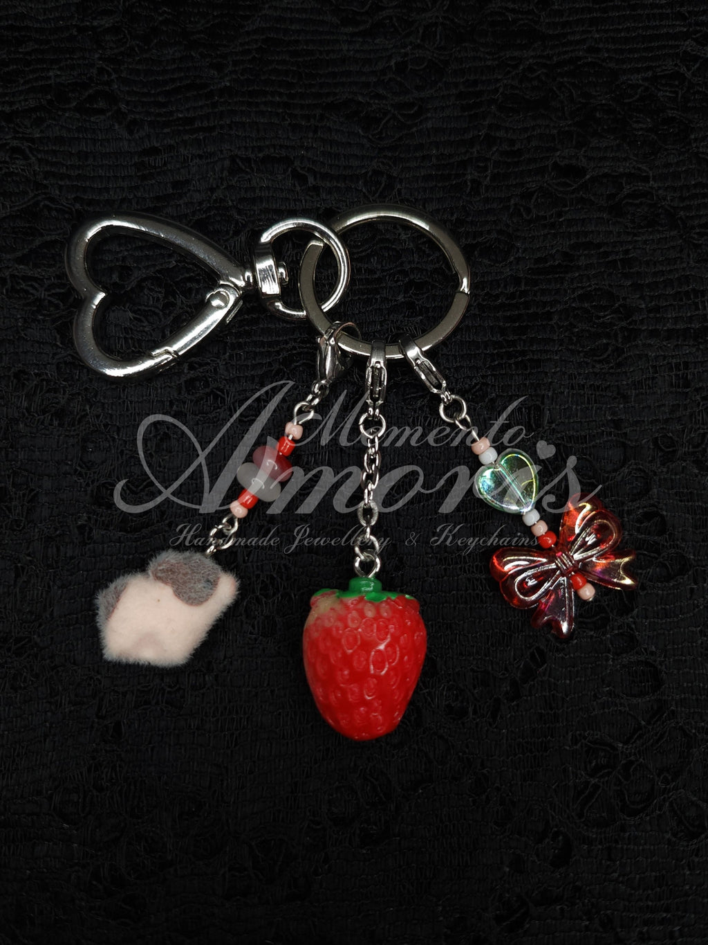 Strawberry Piggy Keychain