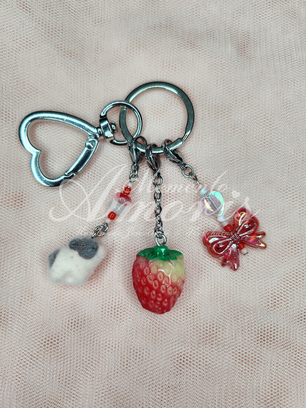 Strawberry Piggy Keychain