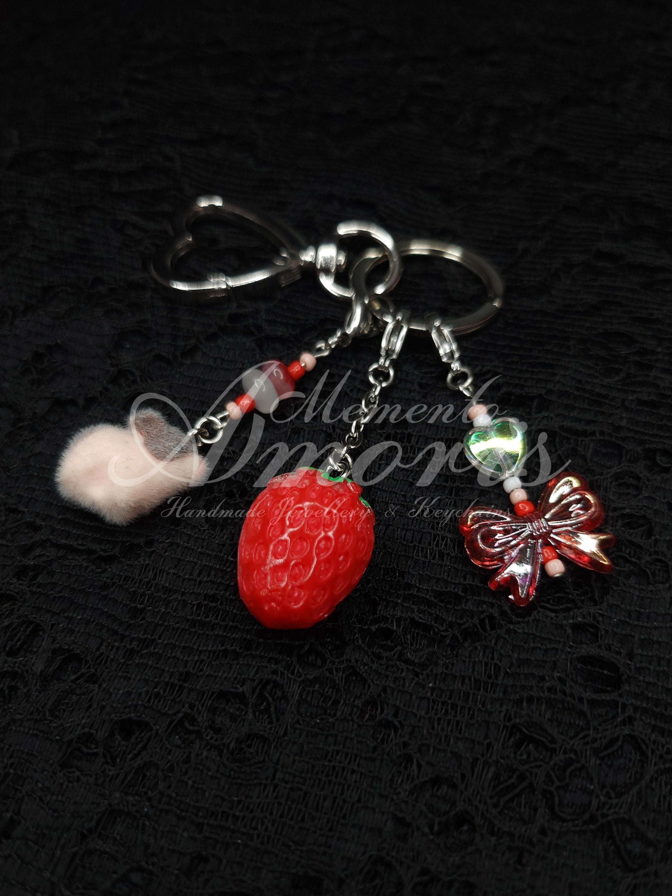 Strawberry Piggy Keychain