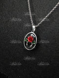 Dark Rose Charm Necklace