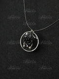 Black Rose Charm Necklace