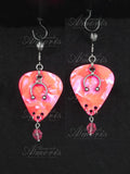 Plectrum Earrings 'Enchanted' in pink, silver
