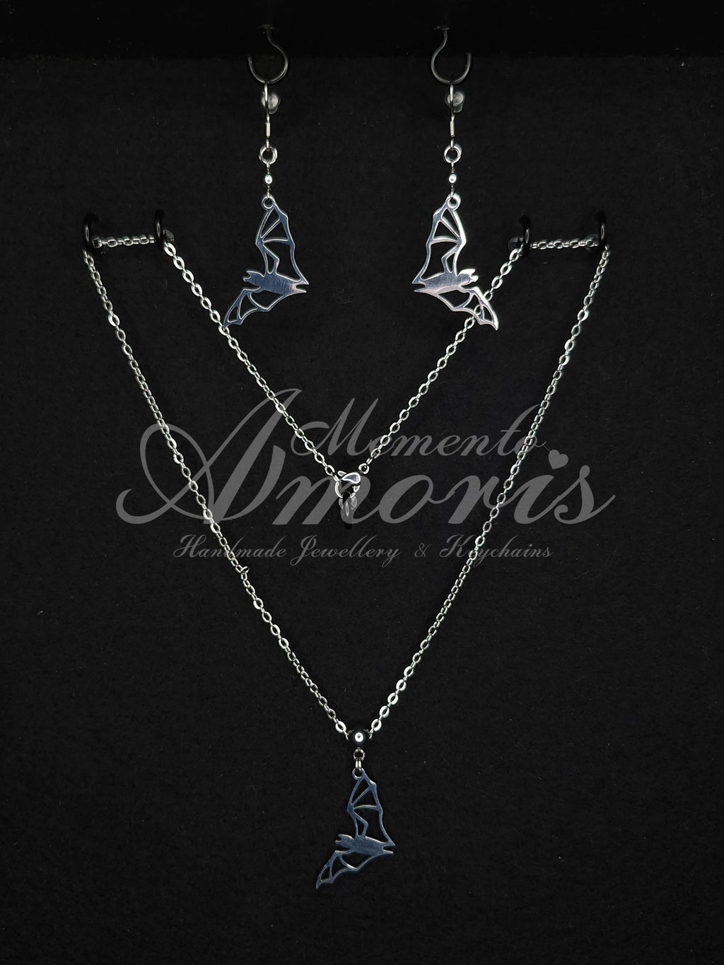 Flittermouse Set in silver