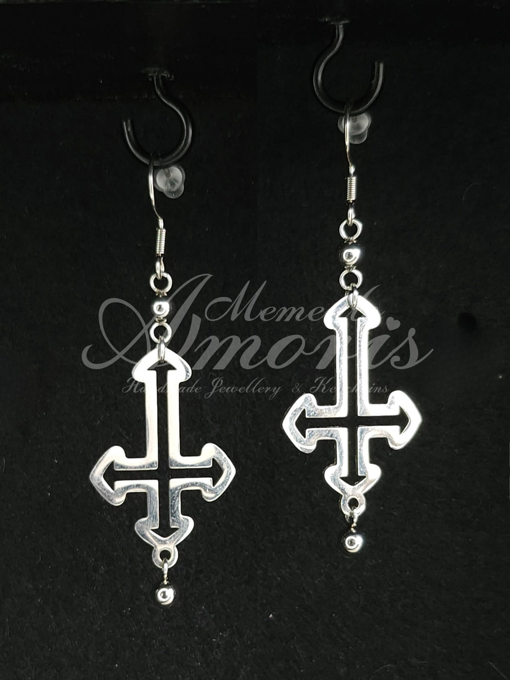 Crux Inversa Earrings in silver
