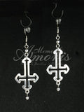 Crux Inversa Earrings in silver