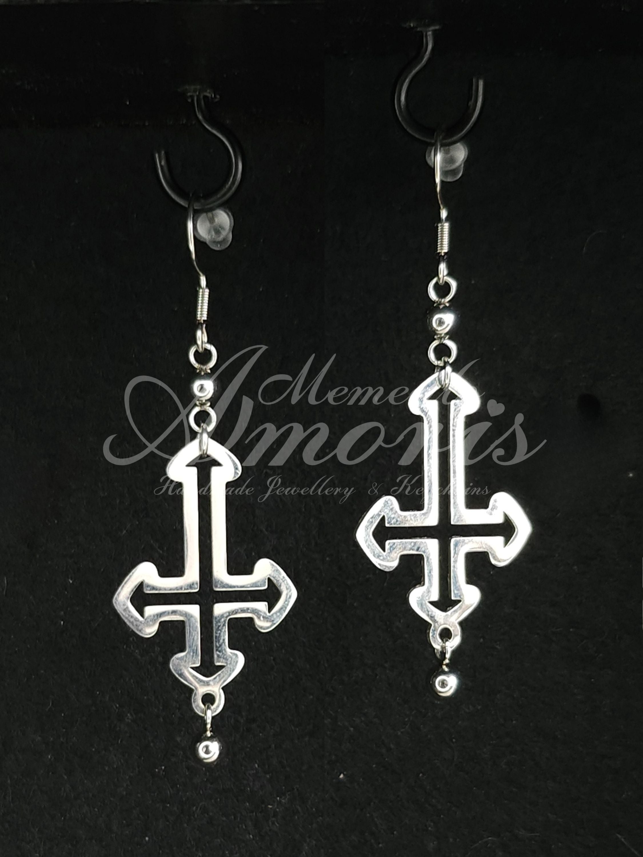 Crux Inversa Earrings in silver