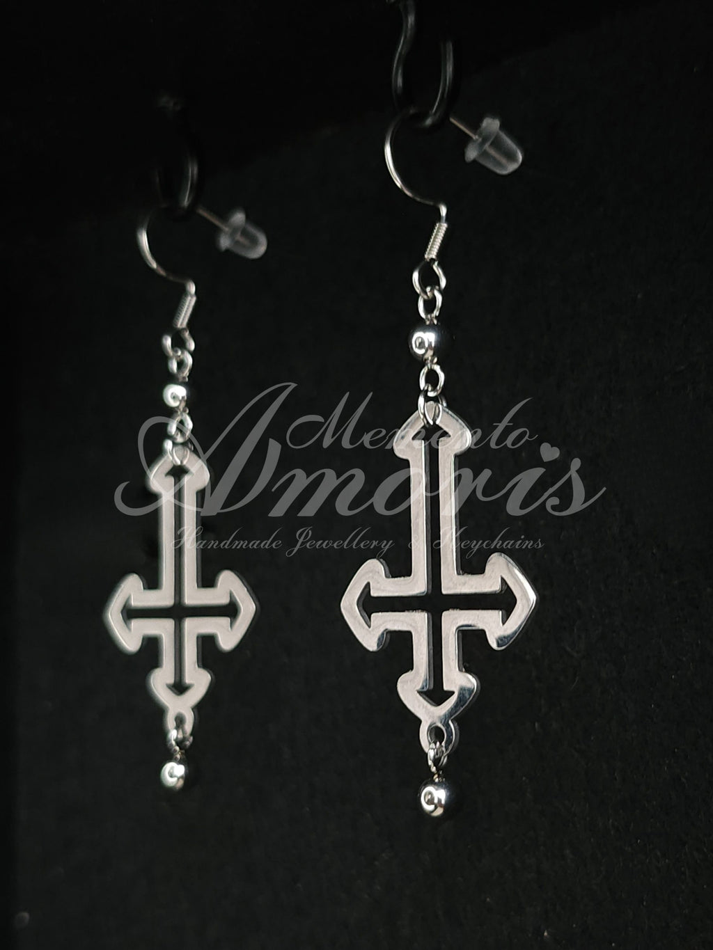 Crux Inversa Earrings in silver