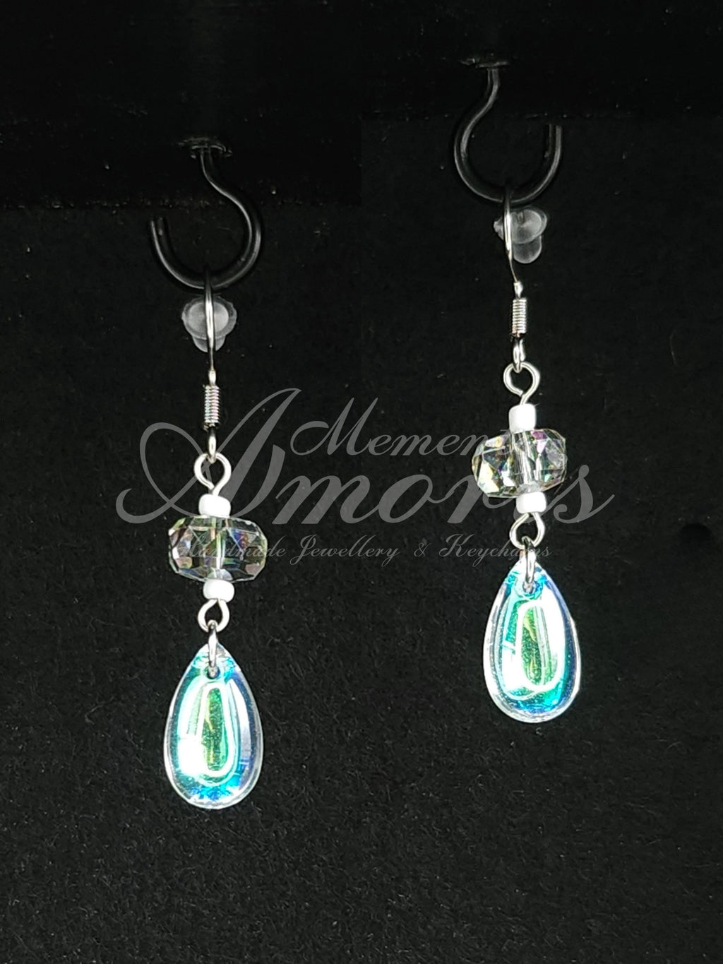 Mermaid Sparkle Earrings in silver