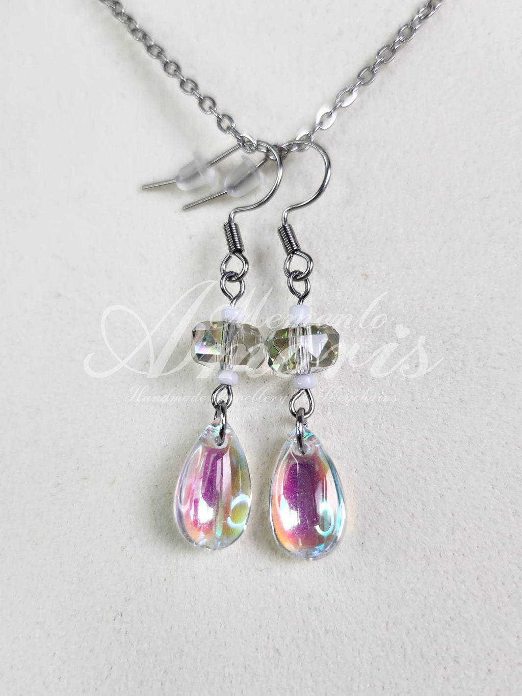Mermaid Sparkle Earrings in silver