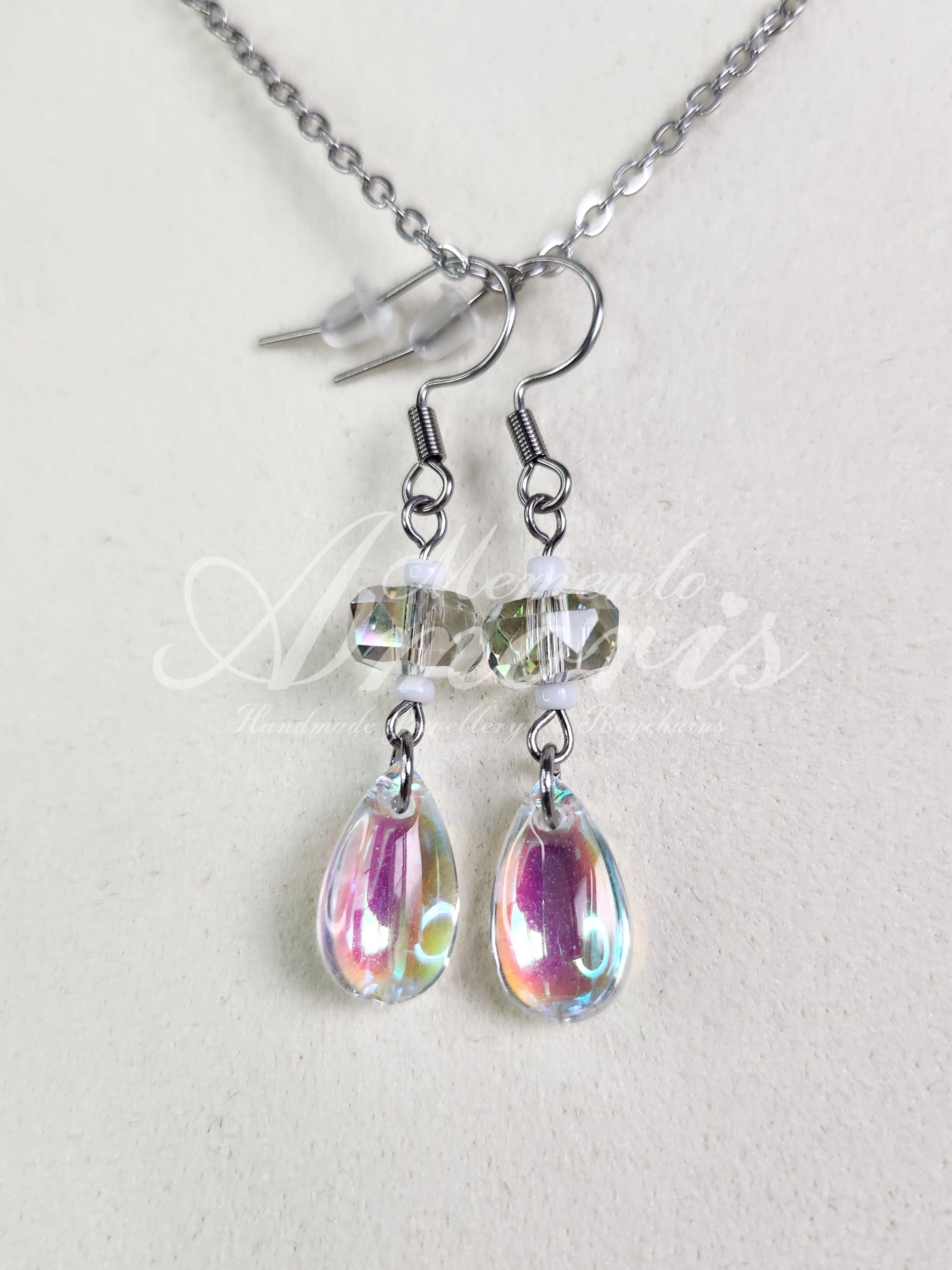 Mermaid Sparkle Earrings in silver