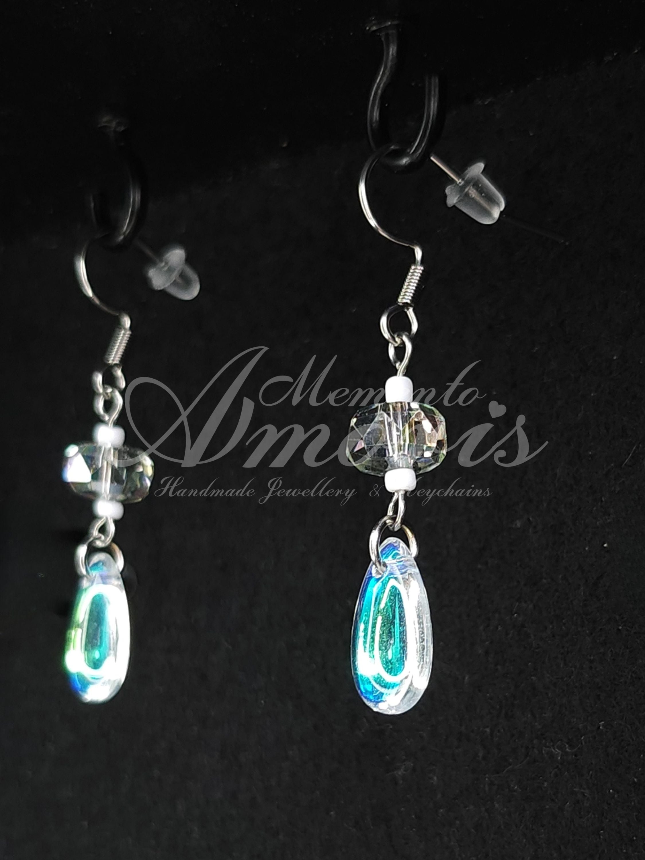 Mermaid Sparkle Earrings in silver