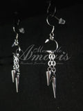 Double Spiked Septum Earrings in silver
