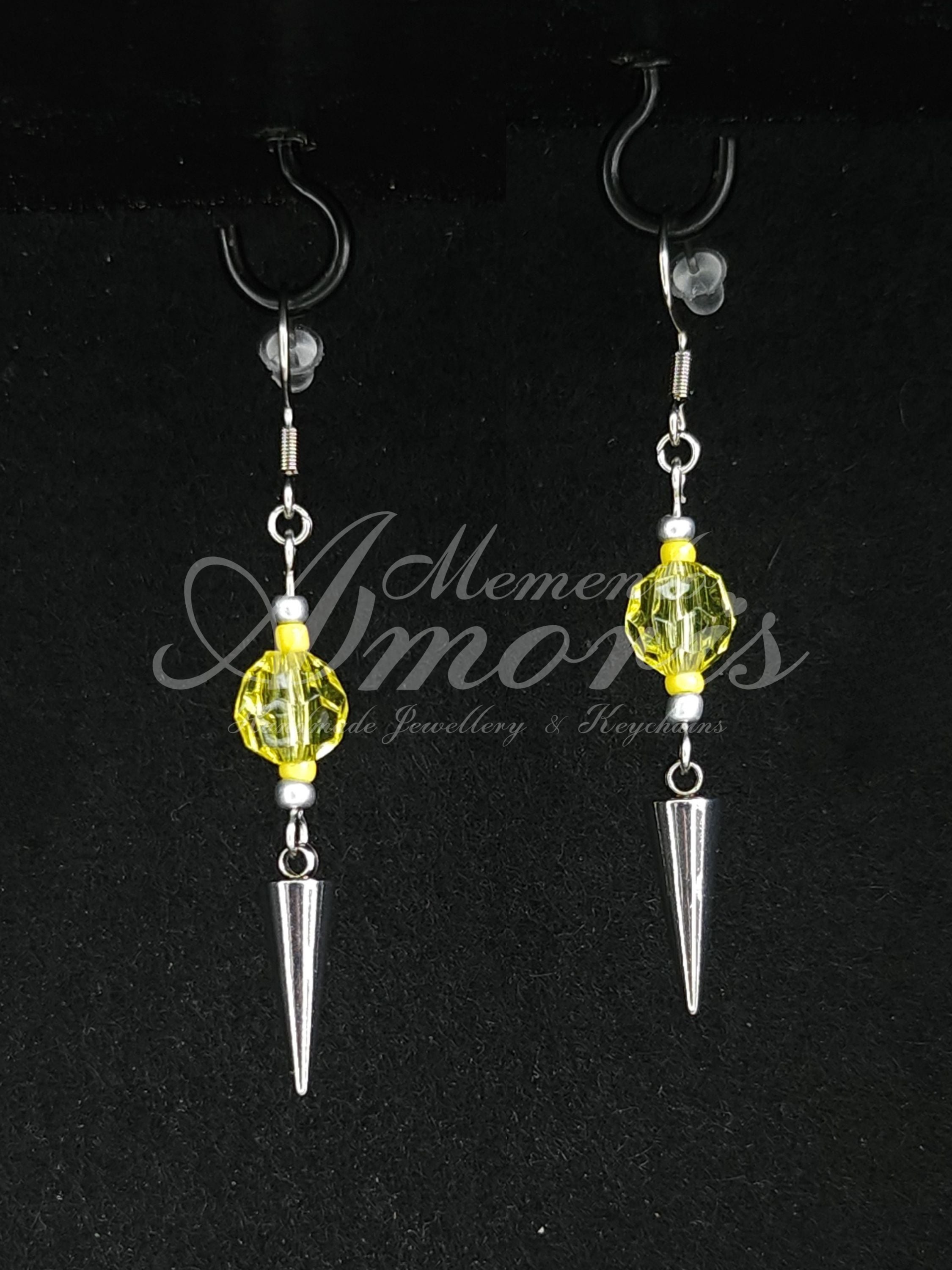 Punky Princess Earrings in silver, yellow