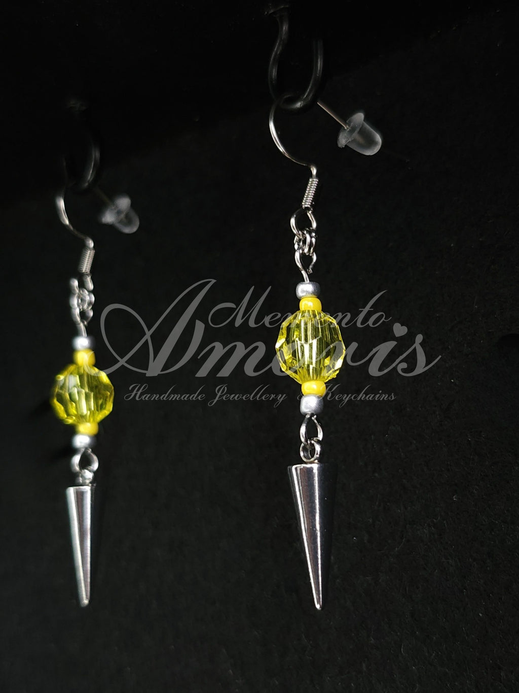 Punky Princess Earrings in silver, yellow