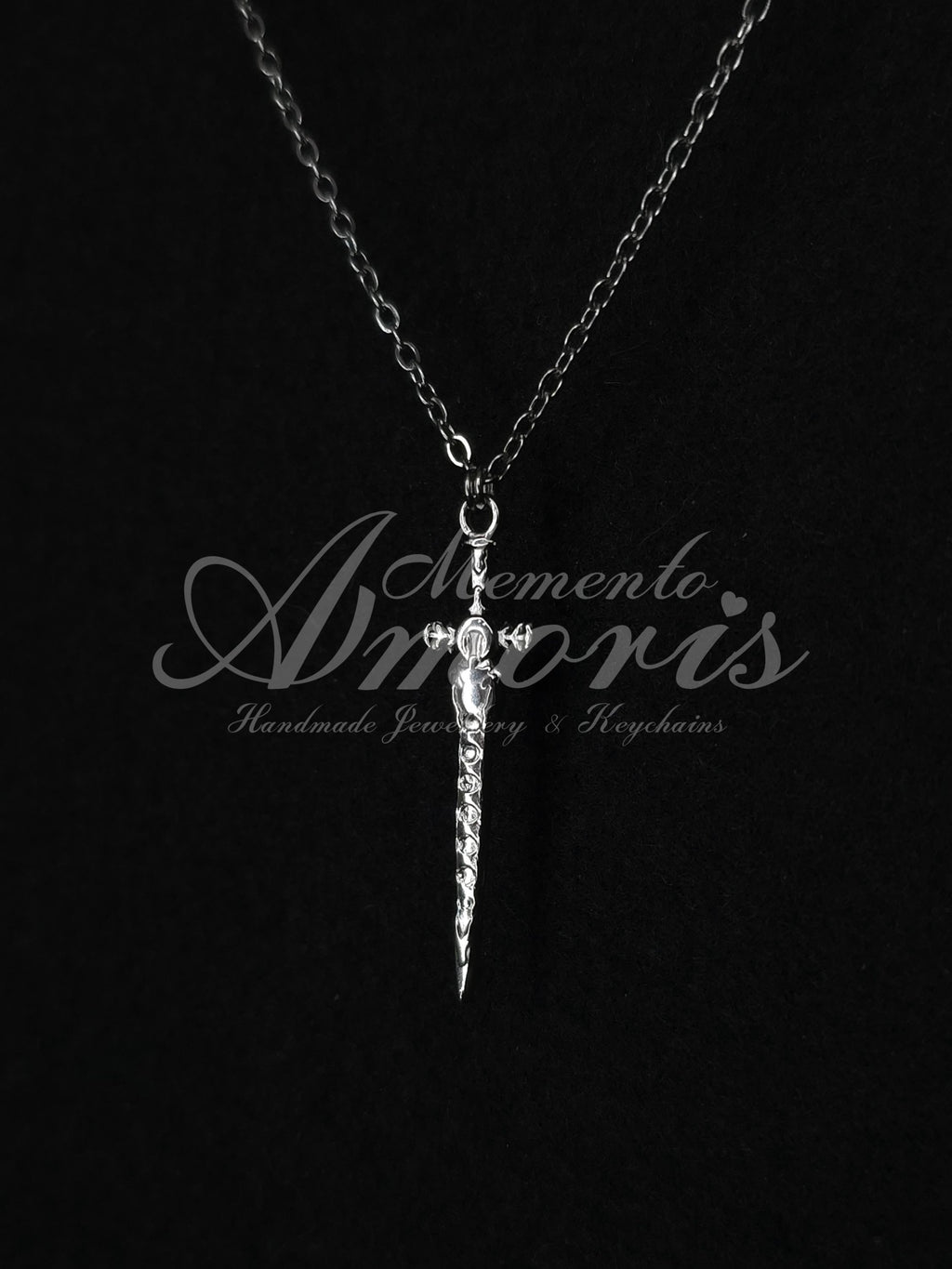 Warrior's Sword Necklace in silver