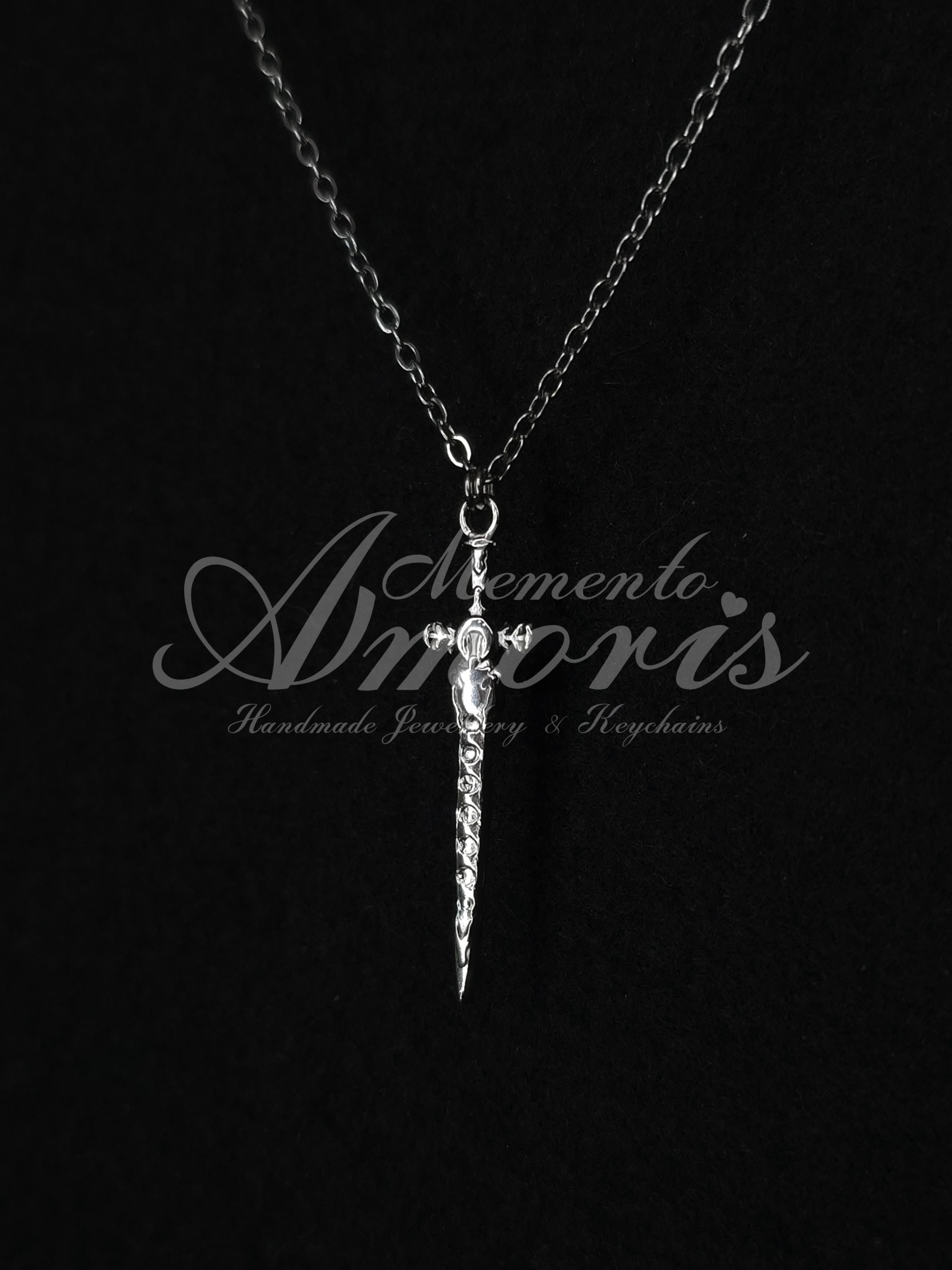 Warrior's Sword Necklace in silver