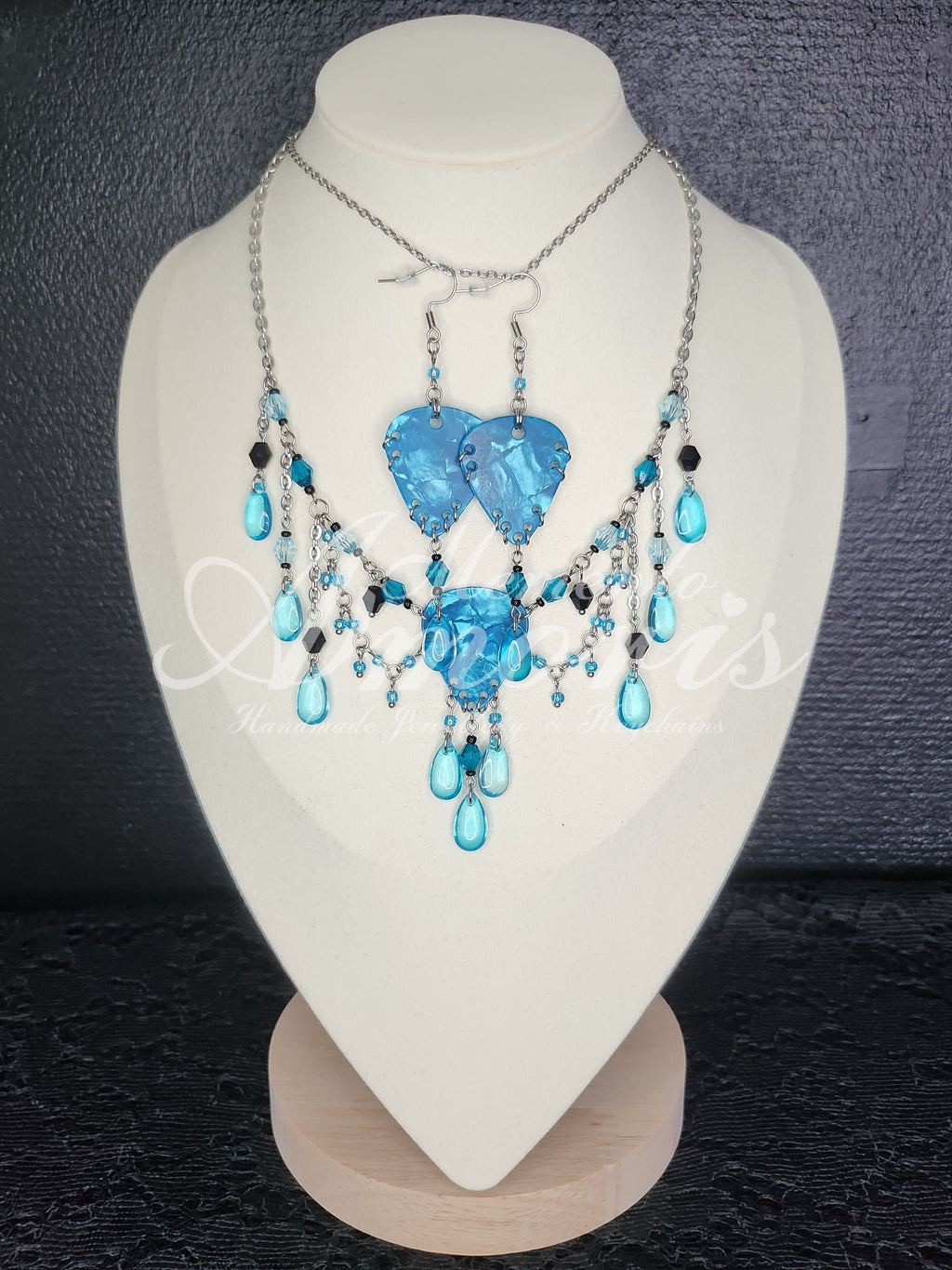 Blue Morpho Set in silver