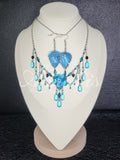 Blue Morpho Set in silver