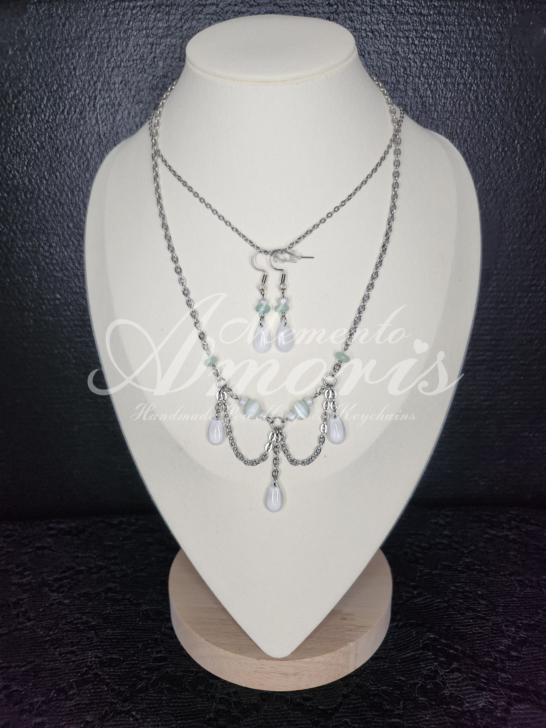 Mermaid Set Ocean Hue in silver